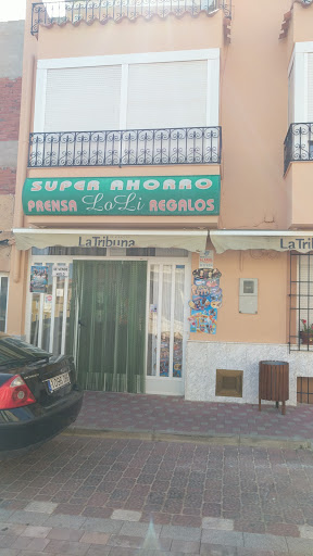 SUPER AHORRO LoLi PRENSA REGALOS. ubicada en Alcadozo (Albacete)