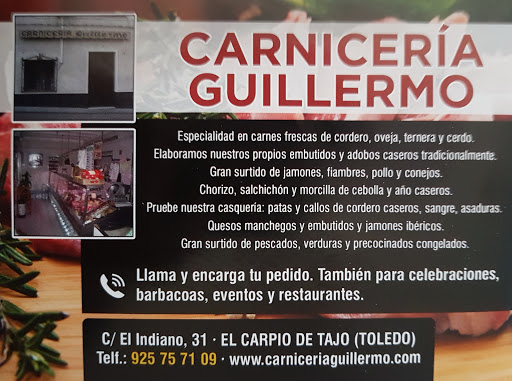 Carnicería Guillermo ubicada en El Carpio de Tajo (Toledo)