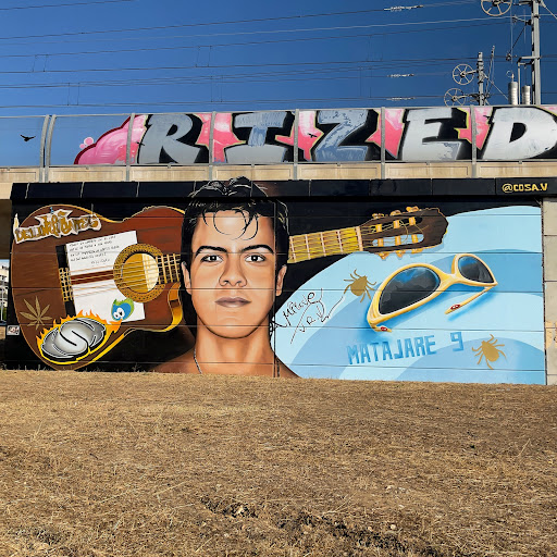 Graffiti Mural "Migue Benitez" de Cosa.v ubicada en Jerez de la Frontera (Cádiz)